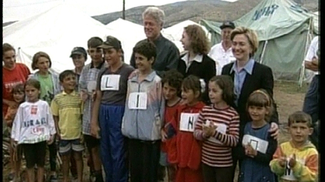 The Clintons Visit a Kosovo Refugee Camp